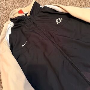 Nike Black & Tan Purdue Full-Zip Windbreaker Jacket